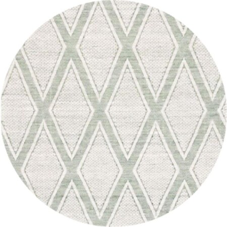 Safavieh 6 x 6 ft. Marbella Contemporary Hand Woven Round Rug; Green & Ivory MRB326Y-6R